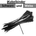 100 Stück Kabelbinder SCHWARZ & WEISS, UV beständig - 2,5mm bis 7,6mm Breite