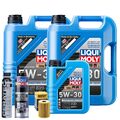 Motoröl 5W30 LIQUI MOLY Longtime Hightech 11L+HENGST Ölfilter +Spülung +Cera Tec