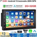 DAB+ Android 13 Autoradio 2 DIN 32G Carplay 7 Zoll GPS NAVI Bluetooth Kamera DE