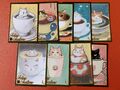 Feline Teatime Cat Leg Day Cards Printed artist card Lindsey Greyling