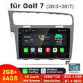 Für VW Golf VII MK7 2013-17 Carplay Autoradio Android 13 GPS Navi WIFI 64GB DAB+