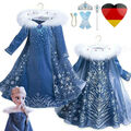 Mädchen Prinzessin Anna Elsa Kostüm Cosplay Party Outfit Kinder Kleid Karneval