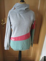 Sweatshirt Langarm Rollkragen mehrfarbig Gr.XL / Schwerelosigkite