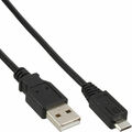 InLine® Micro-USB 2.0 Kabel USB-A Stecker zu Micro-B Stecker schwarz 2,0m