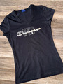 Damenshirt T-Shirt kurzarm schwarz  Gr. S 36 CHAMPION authentic