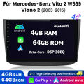 4+64GB Carplay Für Mercedes-Benz Vito W639 2003-2015 Android 13 Autoradio GPS BT