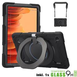 Umhänge Tablet Tasche Schutz Hülle mit 9H Display Glas Folie Cover Panzer Case