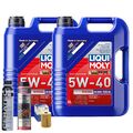 Motoröl 5W40 LIQUI MOLY Diesel High Tech 10L+MAHLE Ölfilter +Spülung +Cera Tec