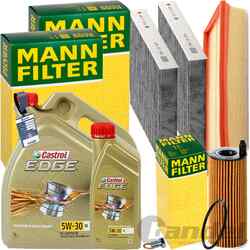 MANN INSPEKTIONSPAKET+6L CASTROL 5W-30 ÖL passend für BMW X3 F25 X4 F26 s/xDrive