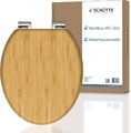 SCHÜTTE Wc-Sitz BAMBOO Mit Absenkautomatik, Massiver Bambus Toilettendeckel, Nac