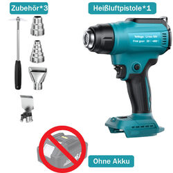 Für Makita 18V Akku Heißluftpistole Heißluftgebläse Heißluftfön Mit 4x Düsen DHL