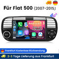 4+64G Android 13 Autoradio Carplay Für Fiat 500 07-2015 GPS DAB WIFI 4G BT DAB+