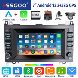 Für Mercedes A B Klasse 169 245 VW Crafter DVR Carplay Autoradio Android 12 NAVI