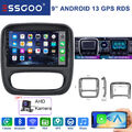 CarPlay Autoradio 32GB Android 13 GPS Navi +KAM Für Opel Vivaro B Renault Trafic