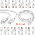 0.25m 0.5m 1m CAT 6 Netzwerkkabel Set Patchkabel RJ45 PC LAN Kabel Ethernet Rund