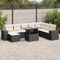 Gartenmöbel Sofa Garnitur Sitzgruppe Lounge 9-tlg. Schwarz Poly Rattan vidaXL