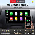 6G+128GB Android 13 Autoradio CarPlay DAB+GPS Navi für Skoda Fabia 2 2008-13 4G