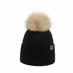 Damen Mütze Beanie Strickmütze Wintermütze Warme Bommelmütze Winter Cap