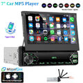 7" 1DIN Flip Autoradio Touchscreen Bildschirm Bluetooth USB EQ AUX FM MP5 Player