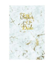 Father of the Bride: White Gold Marble Notebook, Wedding Planning Notebook, Styl