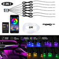 8m LED RGB Ambientebeleuchtung Auto Innenraumbeleuchtung Leiste APP Control USB