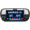 7" Apple Carplay Android13 32G Autoradio GPS Nav RDS WIFI Für Fiat 500 2007-2015