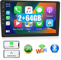 2+64GB 9" 2 Din Android 13 Autoradio Carplay GPS NAVI Wifi USB BT Spiegellink