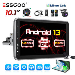 10" Android 13 DAB+ Carplay Autoradio GPS Nav 1 DIN 4+64G Drehbar Bildschirm Cam