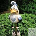 Gartendeko Gartendekoration Figuren Statue Skulptur Huhn Garten Draußen Keramik