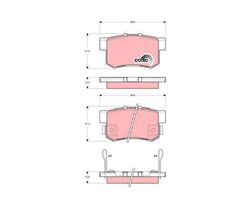 Bremsbelagsatz, Scheibenbremse COTEC TRW GDB3269 für Honda