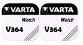 2 x Varta 364 V364 Uhren-Batterie Knopfzelle SR60 SR621 AG1 Varta Watch 2 Stück