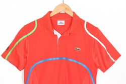 LACOSTE SPORT Ultra Dry Polo T-Shirt Herren Größe 3 S Kurzarm Polyester VR0279