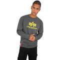 ALPHA INDUSTRIES Herren Sweater Basic charcoal heather Pullover Sweatshirt grau