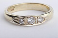 Brillant Diamant Ring 333 er Gelbgold Brilliant Gr50 #