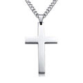 Edelstahl Kreuz Anhänger Halskette Gold/Silber Kette Für Damen Herren Gi Ca ▲R