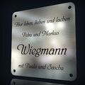 EDELSTAHL TÜRSCHILD NAMENSSCHILD IN VIELEN GRÖßEN * MIT LASERGRAVUR NACH WUNSCH 