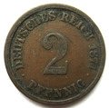 Deutsches Kaiserreich 2 Pfennig 1874 A Prägezeichen: "A" - Berlin