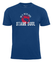 Runhals T-Shirt mit Logo - Herren Kurzarm Shirt Logodruck Vintage von Stark Soul