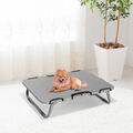 PawHut Hundeliege Outdoor Hundebett Katzenbett Schlafplatz faltbar grau