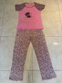 Sexen Big Size Damen Pyjama Hose Shirt Set Gr. L 44 46 Rosa Lila