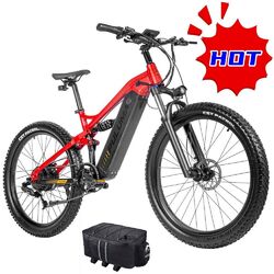 27,5'' Ebike Elektrofahrrad E-Mountainbike Shimano 9-Gange Pedelec 20AH NEW