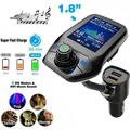 Bluetooth-compatible Car FM Transmitter MP3 Player Adapter Hands Radio free ωв