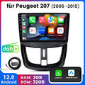 9'' Aautoradio Android Auto Carplay W/ DAB+ Für Peugeot 207 2006-2015 Car Radio