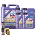 Motoröl 5W40 LIQUI MOLY Leichtlauf High Tech 9L+HENGST Ölfilter +Spülung