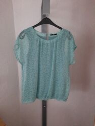 ZERO sommerliche Bluse Top Shirt Damen Gr. 36 mint Chiffon