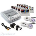 Nintendo SNES - Konsole + Super Mario World + 9 Spiele + 2 Controller + Zub.