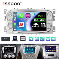 7" 4+64G Android 13 Carplay Autoradio DAB+ KAM Für Ford Focus MK2 Mondeo C/S-Max