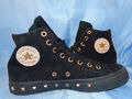 CONVERSE ALL STAR CHUCKS SUEDE NIETEN GR 40 SCHWARZ CHUCK TYLOR LEDER SCHUHE /N2