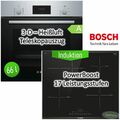 HERDSET Induktion Backofen Edelstahl mit Induktions-Kochfeld 60cm Bräterzone NEU