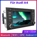 Android 12 CARPLAY Autoradio DAB+ USB NAV GPS 1+32G Für Audi A4 S4 RS4 B6 B7